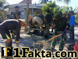 Tak Kenal Lelah, TMMD Ke-128 Kodim 1615/Lotim Fokus Selesaikan Jalan di Suralaga