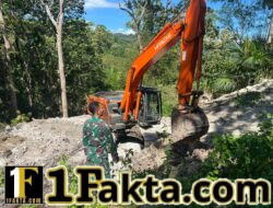 TMMD Ke-128: Pembukaan Jalan Desa Aelipo Digenjot dengan Alat Berat