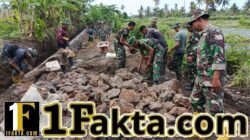 Dari Apel ke Aksi, Satgas TMMD Ke-128 Kodim 1615/Lotim Percepat Pembuatan Talut