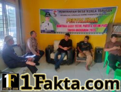 Polsek Pangkalan Kerinci Sambangi Warga Desa Kuala Terusan, Sampaikan Pesan Kamtibmas dan Ketahanan Pangan