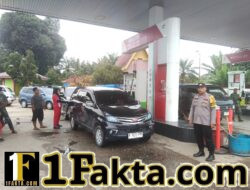 Polsek Bunut Pantau Stok BBM di SPBU Lubuk Terap, Antrian Mengular akibat Kelangkaan di SPBU Lain