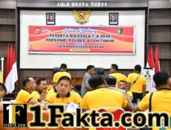 Polres Aceh Timur Pastikan Kesehatan Personel Lewat Rikkes Berkala