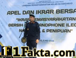 Lapas Kelas IIA Sidoarjo Gelar Apel dan Ikrar Bersama “Pemasyarakatan Bersih dari Handphone Ilegal, Narkoba dan Penipuan”