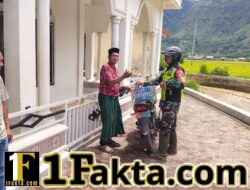 Babinsa Koramil 04/Bintang Salurkan Bantuan Alqur’an untuk Warga Desa Linung Bulan I