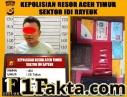 Polsek Idi Rayeuk Amankan Satu Pria Pelaku Penyalahgunaan Narkotika Jenis Sabu