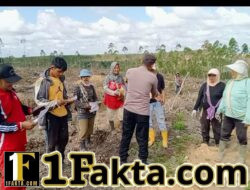Dukung Program Pangan, Polsek Kerumutan Pantau Lahan Petani di Desa Pangkalan Tampoi