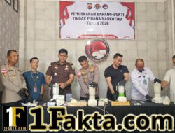 Polres Langsa Musnahkan 2,5 Kg Sabu, Lebih 20 Ribu Jiwa Berhasil Diselamatkan