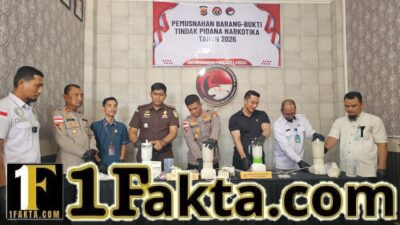 Polres Langsa Musnahkan 2,5 Kg Sabu, Lebih 20 Ribu Jiwa Berhasil Diselamatkan