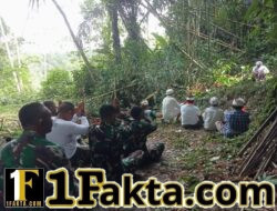 TNI Hadir di Tengah Tradisi, Danramil Baturiti Ikuti Prosesi Sakral Ngeruak Pembangunan Jembatan