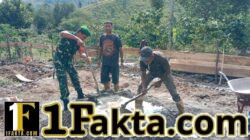 Karya Bhakti Babinsa di Aceh Tengah, Gotong Royong Bangun Rumah Warga