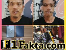 Polres OKI Tangkap Dua Pria Bawa Sabu Saat Patroli Rutin di Pampangan