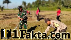 TNI-Polri dan Warga, Lapangan Umum Wongaya Gede Bersih dalam Semangat Gotong Royong
