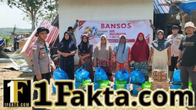 Kapolsek Pantee Bidari Hadir di Tengah Warga Terdampak Puting Beliung