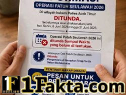 Operasi Patuh Seulawah 2026 Polres Aceh Timur, Ditunda