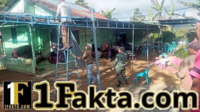Pererat Kebersamaan, Babinsa dan Warga Gotong Royong Persiapkan Hajatan Pernikahan