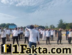 Tingkatkan Kebugaran dan Kekompakan, Lapas Gunung Sugih Gelar Pembinaan Jasmani dan Jalan Sehat bagi Pegawai