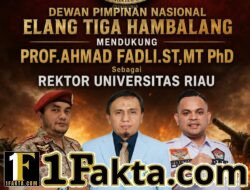 Dewan Pimpinan Nasional Elang Tiga Hambalang Dukung Prof. Ahmad Fadli ST, MT, Ph,D. Sebagai Rektor Universitas Riau