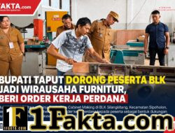 Bupati Taput Dorong Lulusan BLK Jadi Wirausaha Furnitur, Beri Order Kerja Perdana