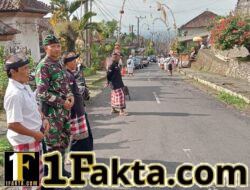 Pengamanan Solid Babinsa, Bhabinkamtibmas dan Pecalang Warnai Piodalan di Jatiluwih