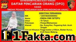 Polres Aceh Tengah Tetapkan EDS dalam Daftar Pencarian Orang, Diduga Terlibat Kasus Penganiayaan Anak dan Penggelapan HP