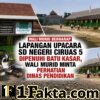 Lapangan Upacara SD Negeri Ciruas 5 Dipenuhi Batu Kasar, Wali Murid Minta Perhatian Dinas Pendidikan
