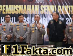 Polda Sumsel Musnahkan Ratusan Senpi Ilegal, Kapolda: Negara Hadir Menjamin Rasa Aman Masyarakat
