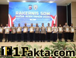 Polres Aceh Timur meraih Dua Penghargaan pada Rakernis SDM Polda Aceh