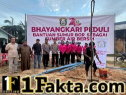 Kapolres Aceh Tamiang Bersama Ketua Bhayangkari Cek Pekerjaan 30 Sumur Bor Bantuan Air Bersih