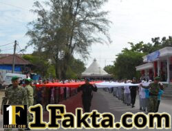 Kirab Bendera Merah Putih 81 Meter Kobarkan Semangat Kemerdekaan di Kota Langsa