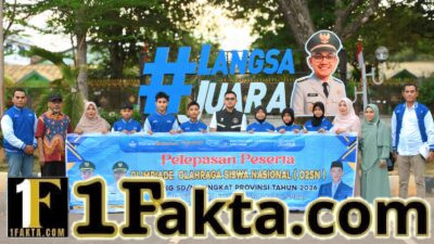 Wali Kota Langsa Jeffry Sentana Lepas Kontingen O2SN Tingkat Nasional Tahun 2026 ke Jawa Barat