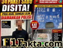 34 Paket Sabu Disita, Pria Asal Sungai Lilin Diamankan Polisi