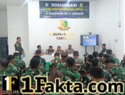 Anggota TNI Menerima Sosialisasi Keselamatan Berlalulintas DI Subdenpom IM/1-5 Takengon
