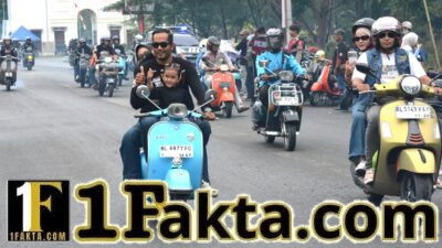 Wakil Wali Kota Rolling Thunder Bersama Ratusan Scooterist Jambore Scooter Aceh X di Langsa
