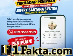 Wali Kota Langsa Imbau Masyarakat Waspadai Penipuan Mengatasnamakan Dirinya
