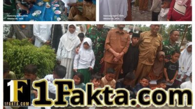 Santuni 108 Anak Yatim Warnai Maulid Nabi di di kantor Camat Juli