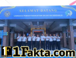 Kakanwil Ditjenpas Jatim Laksanakan Bintorwasdal di Lapas Sidoarjo
