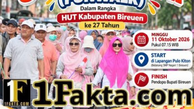Diharap Ramaikan Jalan Santai Minggu, 11 Oktober Sambut HUT Kabupaten Bireuen Ke 27 Tahun