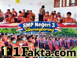 Antisipasi Kabut Asap, SMPN 3 Siborongborong Bagikan Masker kepada Siswa