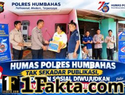 Humas Polres Humbahas Tak Sekadar Publikasi, Kepedulian Sosial Diwujudkan Lewat Bantuan Sembako