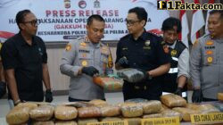 Polres Langsa Ungkap 10 Kasus Narkoba, 39,9 Kg Ganja Disita! 14 Pria Diamankan