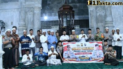 Subuh Keliling di Idi Tunong, Kapolres Aceh Timur Ajak Warga Bersama Jaga Kamtibmas