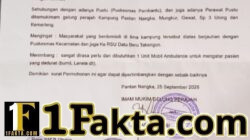 Imem Mukim Gelung Perajah Kecamatan Linge Kirim Surat permohonan bantuan mobil ambulans Postu PantanNangka.