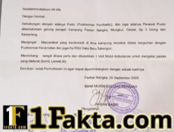 Imem Mukim Gelung Perajah Kecamatan Linge Kirim Surat permohonan bantuan mobil ambulans Postu PantanNangka.