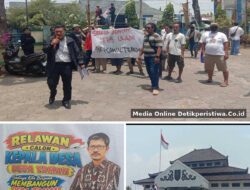 Puluhan Anggota Aliansi Taman Melawan Geruduk Pendopo Pemalang