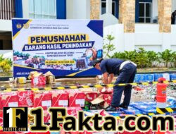 Bea Cukai Sumbagtim Musnahkan 22,44 Juta Batang Rokok Ilegal, Potensi Kerugian Negara Rp20,56 Miliar Berhasil Dicegah
